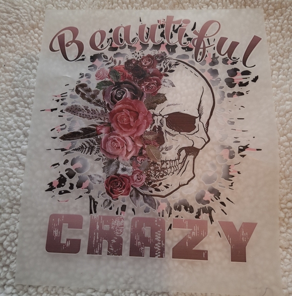 Other - Beautiful Crazy Skull And Bones ....3 Piece Iron On Transfer